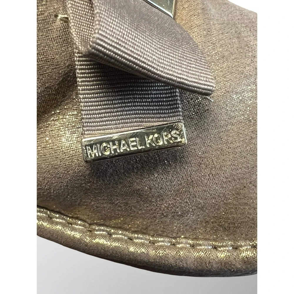 GUC Michael Kors Grace Bow Faux Fur Lined Mule Slippers Girls Size 1